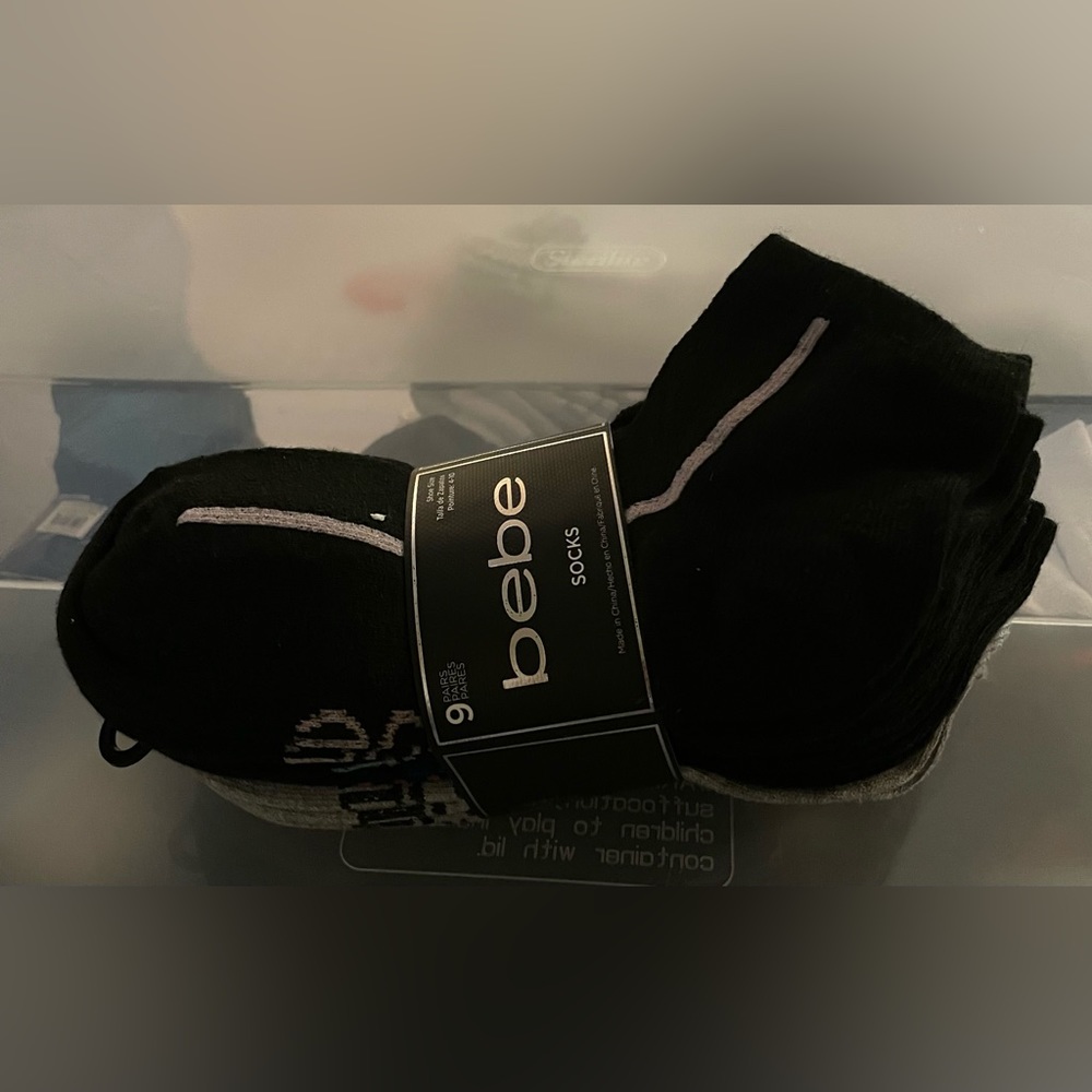 bebe 9 pair ankle socks, NWT